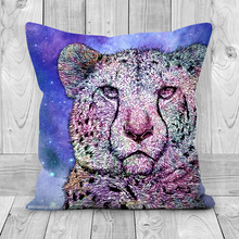 Load image into Gallery viewer, Cushion Galaxy Cheetah Purple