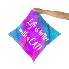 Load image into Gallery viewer, Cushion Life Is Better With A Cat Purple