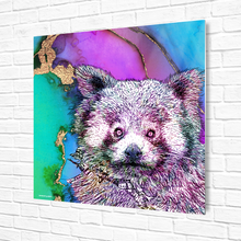 Load image into Gallery viewer, Metal Prints Square Red Panda