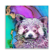 Load image into Gallery viewer, Metal Prints Square Red Panda