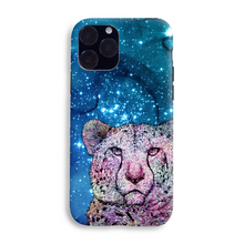 Load image into Gallery viewer, Phone Case Stars Cheetah Blue
