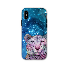 Load image into Gallery viewer, Phone Case Stars Cheetah Blue