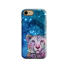 Load image into Gallery viewer, Phone Case Stars Cheetah Blue