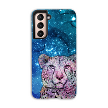 Load image into Gallery viewer, Phone Case Stars Cheetah Blue
