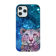 Load image into Gallery viewer, Phone Case Stars Cheetah Blue