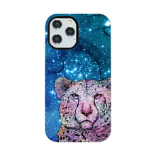 Load image into Gallery viewer, Phone Case Stars Cheetah Blue