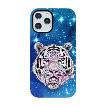 Load image into Gallery viewer, Phone Case Stars Tiger Blue