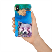 Load image into Gallery viewer, Phone Case Bright Red Panda Blue