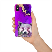 Load image into Gallery viewer, Phone Case Bright Red Panda Purple