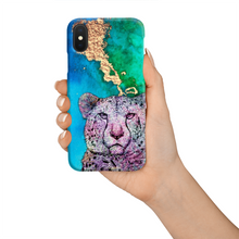 Load image into Gallery viewer, Phone Case Bright Cheetah Blue