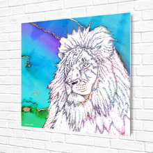 Load image into Gallery viewer, Metal Prints Square Lion
