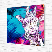 Load image into Gallery viewer, Metal Prints Square Giraffe