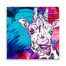 Load image into Gallery viewer, Metal Prints Square Giraffe