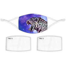Load image into Gallery viewer, Face Mask Galaxy Jaguar Purple