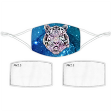 Load image into Gallery viewer, Face Mask Galaxy Tiger Blue