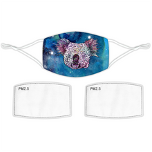 Load image into Gallery viewer, Face Mask Galaxy Koala Blue