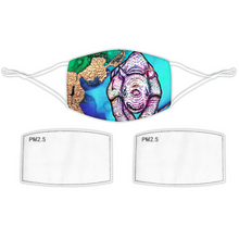 Load image into Gallery viewer, Face Mask Bright Rhino Blue