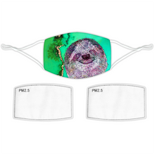 Load image into Gallery viewer, Face Mask Bright Sloth Green