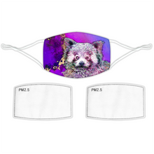 Load image into Gallery viewer, Face Mask Bright Red Panda Purple