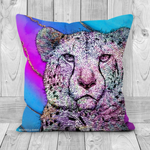 Load image into Gallery viewer, Cushion Cheetah Purple