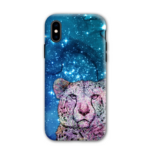 Load image into Gallery viewer, Phone Case Stars Cheetah Blue