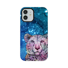 Load image into Gallery viewer, Phone Case Stars Cheetah Blue