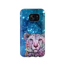 Load image into Gallery viewer, Phone Case Stars Cheetah Blue