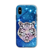 Load image into Gallery viewer, Phone Case Stars Tiger Blue