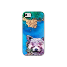 Load image into Gallery viewer, Phone Case Bright Red Panda Blue