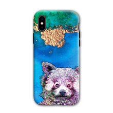 Load image into Gallery viewer, Phone Case Bright Red Panda Blue