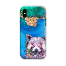 Load image into Gallery viewer, Phone Case Bright Red Panda Blue