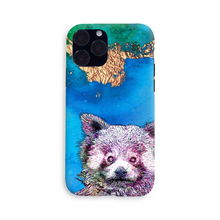 Load image into Gallery viewer, Phone Case Bright Red Panda Blue