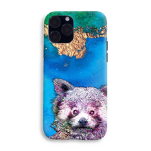 Load image into Gallery viewer, Phone Case Bright Red Panda Blue