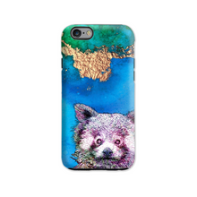 Load image into Gallery viewer, Phone Case Bright Red Panda Blue