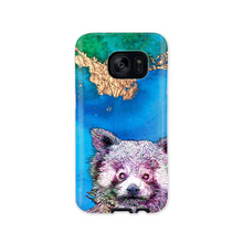 Load image into Gallery viewer, Phone Case Bright Red Panda Blue