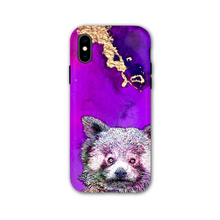 Load image into Gallery viewer, Phone Case Bright Red Panda Purple