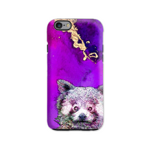 Load image into Gallery viewer, Phone Case Bright Red Panda Purple