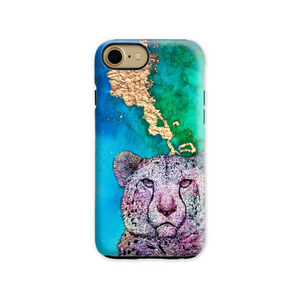 Phone Case Bright Cheetah Blue