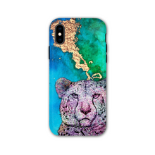 Load image into Gallery viewer, Phone Case Bright Cheetah Blue