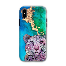 Load image into Gallery viewer, Phone Case Bright Cheetah Blue