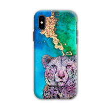 Load image into Gallery viewer, Phone Case Bright Cheetah Blue