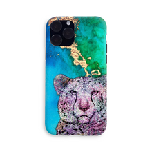 Load image into Gallery viewer, Phone Case Bright Cheetah Blue