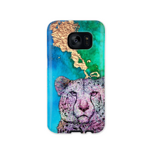 Load image into Gallery viewer, Phone Case Bright Cheetah Blue