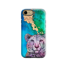 Load image into Gallery viewer, Phone Case Bright Cheetah Blue