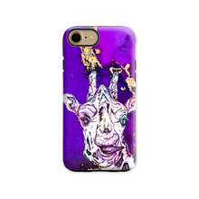 Load image into Gallery viewer, Phone Case Bright Giraffe Purple