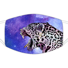 Load image into Gallery viewer, Face Mask Galaxy Jaguar Purple