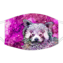 Load image into Gallery viewer, Face Mask Galaxy Red Panda Pink
