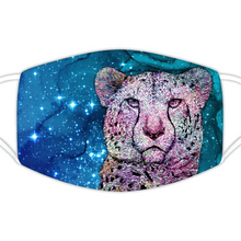 Load image into Gallery viewer, Face Mask Galaxy Cheetah Blue