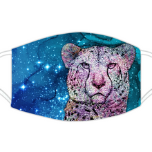 Load image into Gallery viewer, Face Mask Galaxy Cheetah Blue