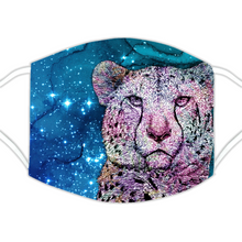 Load image into Gallery viewer, Face Mask Galaxy Cheetah Blue